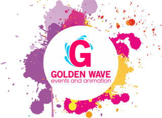 golden wave events and animation logo new